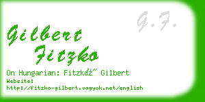 gilbert fitzko business card